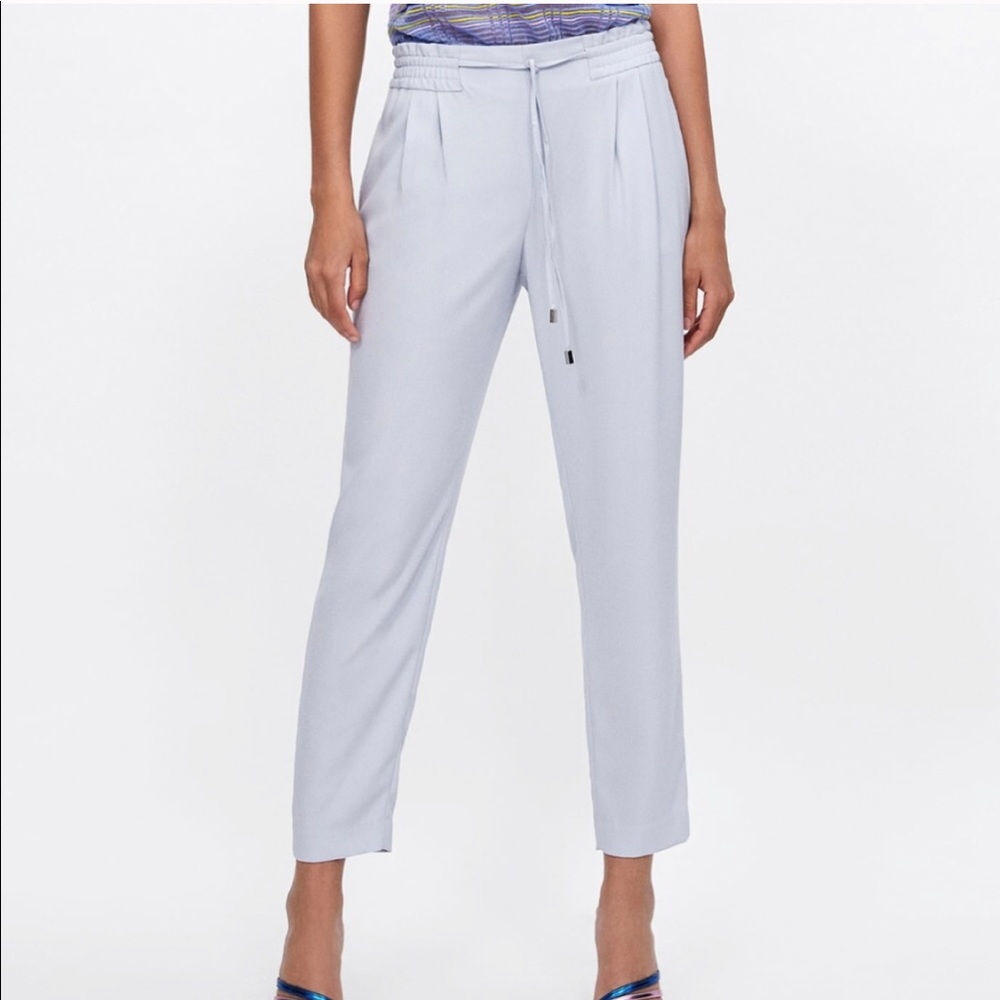 Zara light blue trousers